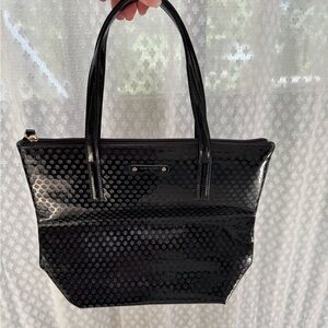 Kate Spade Black Tote Glossy Finish